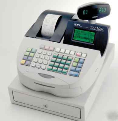 New royal 710ML cash register w/pc software+ upc scanner 