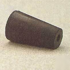 Vwr black rubber stoppers, one-hole 14-M291: 14-M291