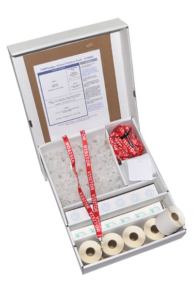 Temporary visitor badges - school solution kit 09052