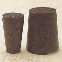 Plasticoid black rubber stoppers, solid : 135M290