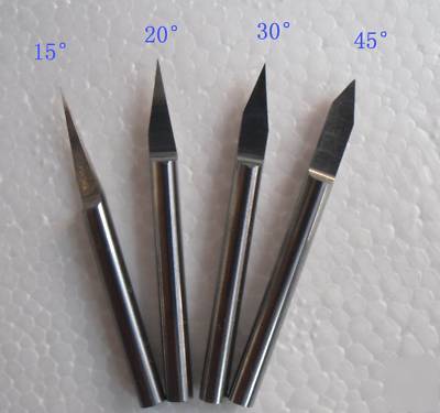 New 10PCS 1/8'' pcb carbide cnc router bits engraving 