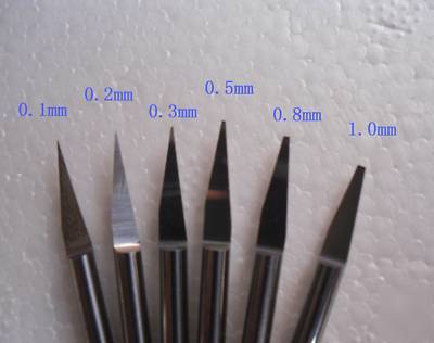 New 10PCS 1/8'' pcb carbide cnc router bits engraving 