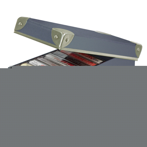 Pencil and cassette box blue