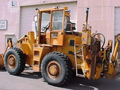 1980 clark 35C wheel loader with backhoe attachment