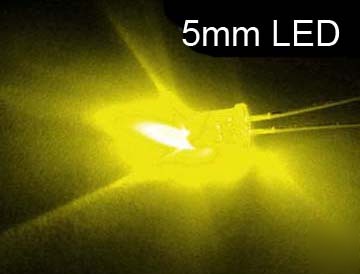 1000PCS 5MM 5000MCD yellow ultra bright led light diy