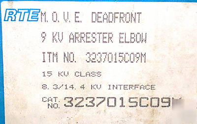 10 rte deadfront 9KV elbow surge arrestors 3237015C09M