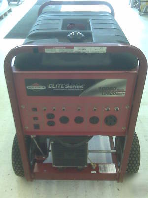 Portable gas 10,000 watt elite series generator briggs
