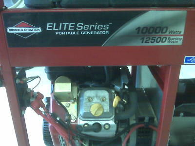 Portable gas 10,000 watt elite series generator briggs