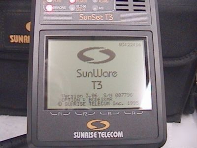 Sunrise telecom sunset T3 test set field tester