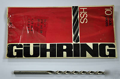 Guhring taper length drill parabolic #57 1.09MM 10PCS