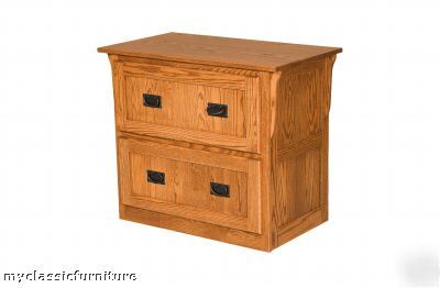 New two drawer lateral filing file cabinet mission oak 